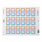 Pastel Abstract Moderne Retouradreslabels Etiket (Full Sheet)
