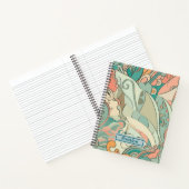 Pastel Abstract Paisley Pattern Spiral Notitieboek (Binnen)