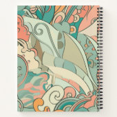 Pastel Abstract Paisley Pattern Spiral Notitieboek (Achterkant)