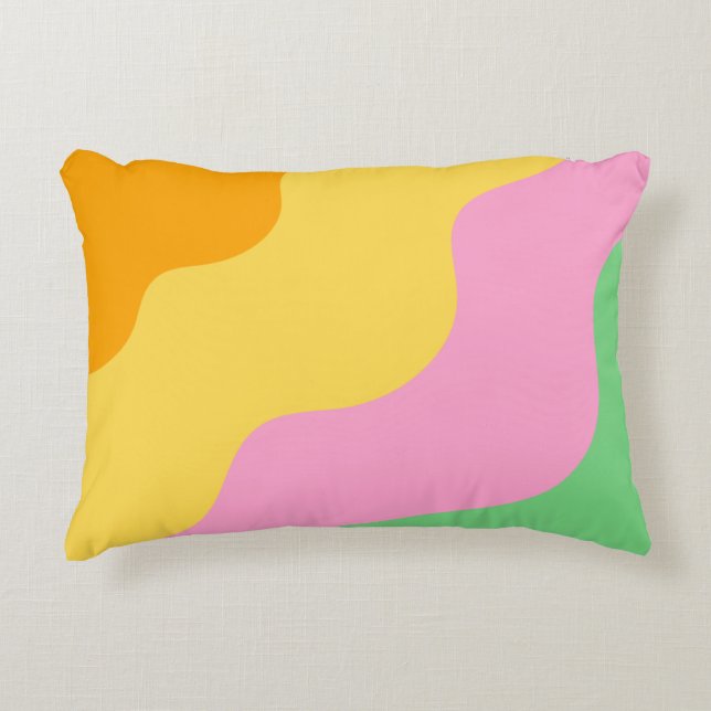 Pastel Abstract Pattern Accent Kussen (Voorkant)
