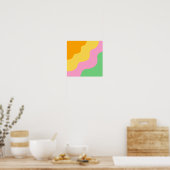 Pastel Abstract Pattern Poster (Keuken)