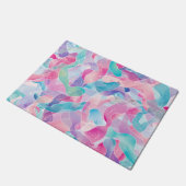 Pastel Abstract Ribbon Pattern Deurmat (Schuin)