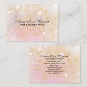 *~* Pastel Abstract Roze Perzik Visitekaartje (Voorkant / Achterkant)