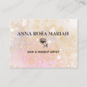 *~* Pastel Abstract Roze Perzkleed Lotus Visitekaartje (Voorkant)