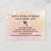 *~* Pastel Abstract Roze Perzkleed Lotus Visitekaartje (Achterkant)