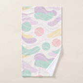 Pastel Abstract Seamless Pattern Waves and Circles (Serviette à main)