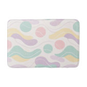 Pastel Abstract Seamless Pattern Waves and Circles Badmat (Voorkant)