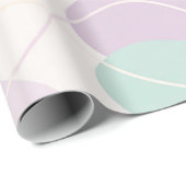 Pastel Abstract Seamless Pattern Waves and Circles Cadeaupapier (Rol Hoek)