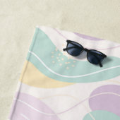 Pastel Abstract Seamless Pattern Waves and Circles Strandlaken (In situ)