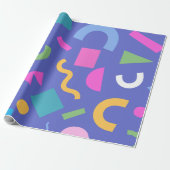Pastel Abstract Shapes Pattern Design Cadeaupapier (Uitgerold)