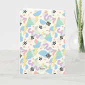 Pastel Abstract Shapes Pattern Design Kaart (Achterkant)