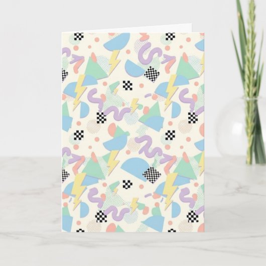 Pastel Abstract Shapes Pattern Design Kaart (Voorkant)