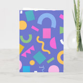 Pastel Abstract Shapes Pattern Design Kaart (Achterkant)