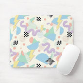 Pastel Abstract Shapes Pattern Design Muismat (Met muis)