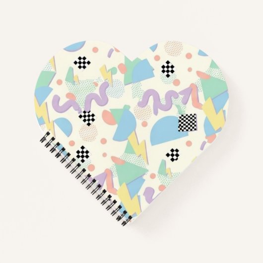 Pastel Abstract Shapes Pattern Design Notitieboek (Voorkant)