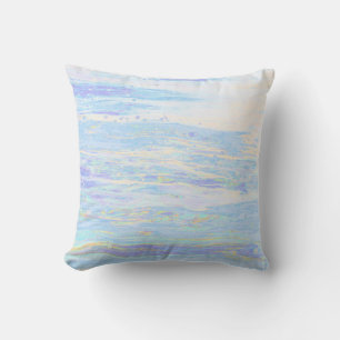 *~* Pastel Abstract Turquoise Baby Blauw Wit Kussen