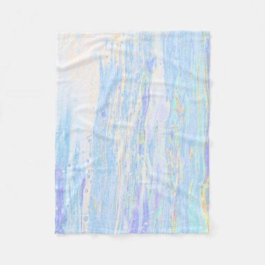 *~* Pastel Abstract Turquoise Baby Blue White Fleece Deken (Voorkant)