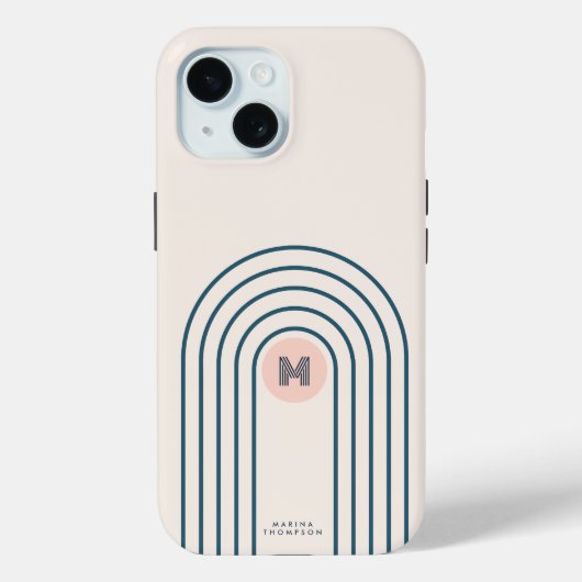 Pastel Abstracte geometrische lijnen bogen Case-Mate iPhone Case (Achterkant)