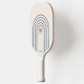 Pastel Abstracte geometrische lijnen bogen Pickleball Paddle (Links)