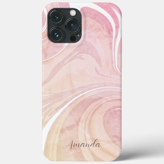 Pastel Abstracte  gepersonaliseerde naam Case-Mate iPhone Case (Achterkant)