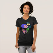 Pastel Abstracte vlinder en Bloem Blob Design T-shirt (Voorkant volledig)