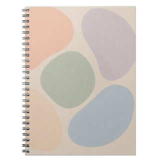 Pastel Abstracte Vormen Notitieboek – Minimalistis