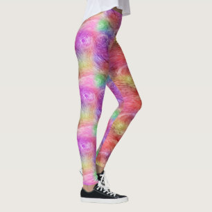 Pastel Abstracte Wervelende Olieverf Patroon Leggings