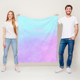 Pastel Abstracte Wolken Fleece Deken