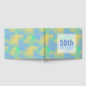 Pastel Abstrait bleu 50e Anniversaire Livre d'or (Complet)