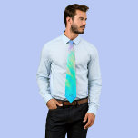 Pastel Abstrait | Cravate masculin Monogram<br><div class="desc">Personnalisez en ajoutant vos initiales au monogramme de cette cravate pastel bleu et violet vibrante.</div>