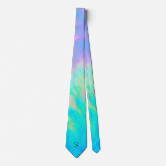 Pastel Abstrait | Cravate masculin Monogram (Devant)