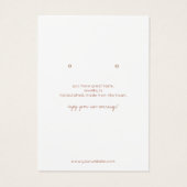 Pastel Abstrait de bijoux à oreille Carte d'affich (Dos)