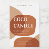 Pastel Abstrait Étiquette à bougies (Étiquettes simples)