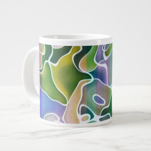 Pastel Abstrait Stripes Jumbo Mug