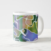 Pastel Abstrait Stripes Jumbo Mug (Devant droit)