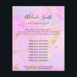 pastel abstrait violet<br><div class="desc">salon de beauté professionnel maquillage artiste flyer</div>