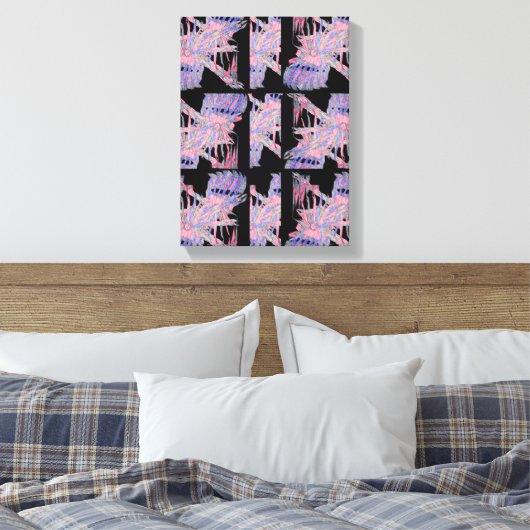 Pastel Abyss Soft Geometric Abstract Art Canvas Afdruk (Insitu (Slaapkamer))