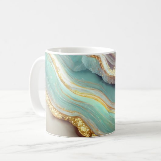 Pastel Agate Geode Stone Koffiemok (Voorkant links)