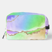 Pastel Agate Rainbow Holographic Dop Kit Toilettasje (Achterkant)