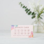 Pastel Alcohol Ink Modern Loyalty Card (Staand voorkant)