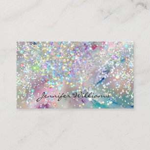 Pastel Alcohol Inkt Holografische Glitters QR Code Visitekaartje