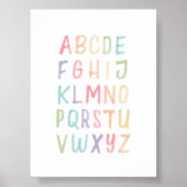 Pastel alfabet educatief poster (Voorkant)