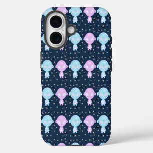 Pastel Alien Tweelingzusters Cute Kosmische Kawa iPhone 16 Hoesje