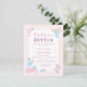 Pastel als Button babyschoeisel Kaart (Staand voorkant)