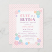 Pastel als Button babyschoeisel Kaart (Voorkant / Achterkant)