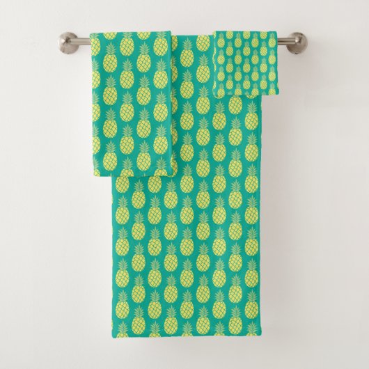 Pastel anananas bad handdoek (Insitu)