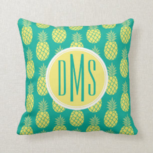 Pastel anananas   Monogram Kussen