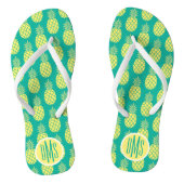 Pastel anananas | Monogram Teenslippers (Voetbed)