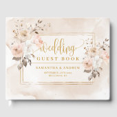 Pastel and Gold Automne Florals Mariage Livre d'or (Recto)
