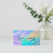 Pastel animé | Cartes de visite de glam modernes (Debout devant)